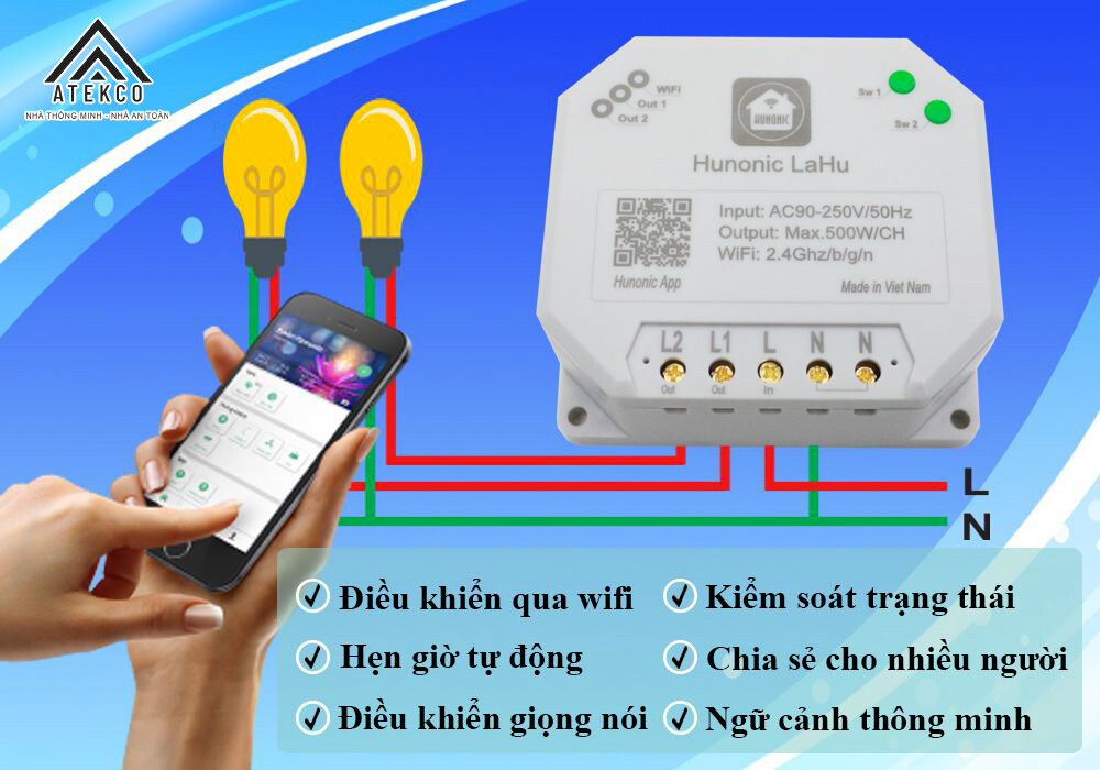 Mở khóa cửa cuốn bằng điện thoại